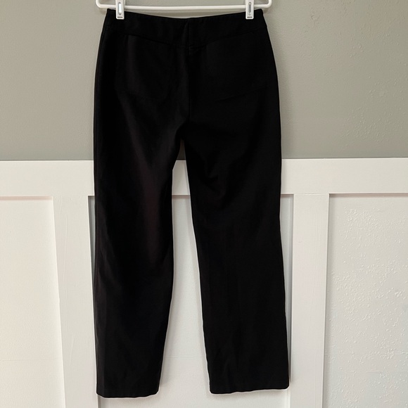 Eileen Fisher Tab Waist Heavyweight Rayon Knit Trouser in Black - Picture 2 of 6